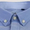 Chemises décontractées pour hommes Plus 5XL 6XL Chemise sociale Oxford pour hommes à manches longues décontracté rayé solide Slim Fit bouton vers le bas bureau d'affaires blanc Camisa Blouse 230314