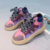 Tênis de estilo sapatos infantis meninos esportes respiráveis ​​girls moda casual non slip crianças correndo 230313