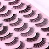 20 Pairs Natural False Eyelashes Mix Style Lash Extensions Soft Fluffy Light Weight Cruelty Free Faux 3d Mink Lashes Makeup
