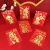 Presentförpackning 6st kinesiskt år 2023 Röda kuvert paketfjäderfestivalpen Pouch Hongbao -kuvert