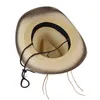 Bohemia Straw Hats Western Cowboy Hat Summer Beach Sun Lifeguard Hat Panama Cowgirl Jazz Caps Sombrero Hombre