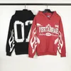 Män hoodies kvinnor hoody europe och amerika high street flamma flygande vinge retro casual hoodie tröjor