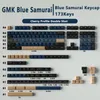 GMK Blue Samurai keycaps مزدوجة اللقطة MX Switch لوحة المفاتيح ABS Cherry Profile ISO 173 KEYS CAP Anne GK61