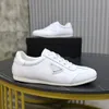20323 RENYLON BRUSHED LEATHER SNEWERS SHOES MEN GABARDINE TRIANGL TRIANGL TROINER