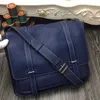 35cm Man Messenger Purse Brand Designer Bag Handmade Quality Togo Leather Wax Stitching Navy Blue Many Colors Fast Derviric