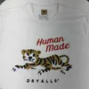 Camisetas para hombres 22SS Tigres pequeños estampados de tigre Humano Made Mujeres Mujeres Tamaño de la UE 100% Algodón Humano Top Top Daily Summer Goth G230314