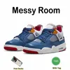 Jumpman 4 män basketskor 4s Military Black Cat Canvas Red Thunder University Blue Thunder Pink Cactus Jack Women Trainers Sport Sneakers 36-47