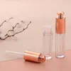 Tube de vernis à lèvres de 5ml, bouteille en plastique vide, tube rond de brillant à lèvres, tube d'emballage cosmétique, vente en gros