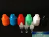 Renkli Çocuklardan Uzak Kapaklı Toptan Sıvı PET Damlalıklı Şişe Uzun İnce Uçlu Şeffaf Plastik İğne Şişeleri 5ml 10ml 15ml 20ml 30ml 50ml