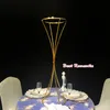 Nya blommor vaser Guldblomma Stands Metal Road Lead Wedding Centerpiece For Event Party Decoration