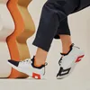 Mode Hommes Départ Casuals Chaussures Tricoté Veau Bas Doux Baskets De Course Italie Raffiné Bande Élastique Basse Tops Légers Chaussures De Marche Occasionnelles Boîte EU 38-46