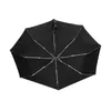 Umbrellas Outdoor Portable Three Folding Umbrella Parasol Rainbow Colored Swirl Design Women's Automatic Rain Umbrella With Black Coating 230314