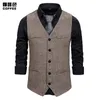Heren Vesten Heren Vest Pak Vest Slim Single Breasted Designer Merk Mouwloze formele jas Top volwassen jurk Tuxedo 230313