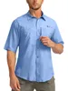 メンズカジュアルシャツgグラッドメンズ半袖釣りシャツ軽量UPF 50日焼けSPF釣りハイキング230313