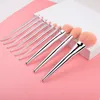 Live Beauty Makeup Brushes 9st Set Synthets Angled Powder Eyeshadow Concealer Brow Cosmetics Tool