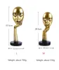 Decorative Objects Figurines Accessories for home decoration silence is Gold statue of human face sculpture abstract African 230314