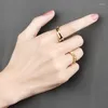 Anneaux De Mariage Jianery Ins Style Vintage Or Couleur Chaînes Rondes Pour Femmes Hommes Amant Bague Minimaliste Bijoux Boho En Gros