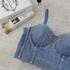 Bustiers Corsets Women Corset Tops Denim Bra Clothing Elegant Top Top Sexy Party Bustier Vest 2023 Camis Tankped Woman Tanksbustiers