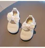 First Walkers Korean Woven Bow Princess Shoes Breathable First Walkers Toddler Flats Baby Girl Shoes for 1-3 Years Old 230314