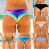 Women's Swimwear 2-Piece Separates For Woman Girl Sexy Brazilian Swimwear Womens Micro Bikini Panties Hot Print Briefs Rainbow Swimsuit Underwear