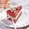 Present Wrap 5st Candy Wedding Boxes Liten Fresh Cake Round Box Packaging Sugar Chocolate Bag Cone Födelsedagsfest Giveaways Engagemen