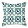 Oreiller jaune couverture coton diamant géométrique broderie étui bleu vert gris oreillers décoratifs canapé 45x45 cm décor à la maison