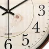Horloges murales Horloge Design moderne 14 pouces Salon Décoratif Antiquités Montre Circulaire Mécanisme Silencieux Zegar Scienny Cadeau