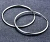 Urok kobiety % 925 Sterling Silver Hoop kolczyk okrągłe koło Loop prezenty proste srebrne kolczyki Hoop Piercing AA230311