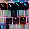 Новая WASD Arrow Gaming Keycaps OEM -подсветка геймер ABS 4 Ключевой личность черная красная клавиша для переключателя CSGO MX Механическая клавиатура