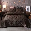 Pinch Peat Bedding Set 3st/Set Quilt Covers Cudowcase Solid Color Comporter Quilts Cover Pillow Case 228*228cm Hem Beding BH8458 TYJ