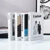 Decorative Objects Figurines 4Pcs/Set Fake Books Set Characters Cover for Room Modern Fashion Living Decoration Coffee Table Ornaments 230314