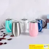 10oz Sippy Cup rostfritt stål isolerat kaffemuggtumare med handtag övergångstränare cup för spädbarn