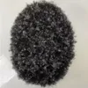 Pezzo di capelli umani vergini brasiliani Full Swiss Lace Baffi afro 4mm Onda afro Barba africana per uomini neri Consegna rapida espressa