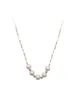 Pendant Necklaces Korea Design Fashion Jewelry Simple White Pearl Necklace Elegant Women Sexy Clavicle