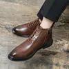 Bottes Chelsea élégantes chaussures pour hommes pointues de haute qualité robe de loisirs classique bottes en cuir pour hommes pour bottes d'affaires de mode