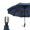 Umbrellas Wind Resistant Three Folding Automatic Umbrella Rain Women Auto Luxury Big Windproof Umbrellas Men Frame Windproof 10K Parasol 230314