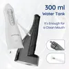 Mundduschen Munddusche USB wiederaufladbare Wasserflosser Tragbarer Zahnwasserstrahl 300 ml Wassertank Wasserdichter Zahnreiniger 230314