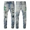 Herren-Jeans, Herren-Designer-Röhrenjeans, Herren-Jeans, schwarze Hose, Rip-Denim, Biker, graue Distress-Slim-Passform, Stretch, Motorrad-Knochen, Halloween, gerade, Spray, zerrissene Patches