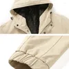 Men's Jackets Mens Jacket Coat Casual Fashion Hooded Cotton 2023 Spring Solid Color Windbreaker Male Outerwear High Quality