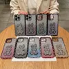 Śliczne rabetki Diamond Case na iPhone 14 Pro Max plus 13 12 11 XR XS x 8 7 Poszyjne metaliczne chromowane luksusowe brokatowe fala gradientowe miękkie okładki telefoniczne TPU