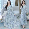 Party Dresses Summer Chiffon Floral Boho Beach Prom Loose Dress for Women Elegant V-Neck BodyCon Maxi Dresses Fashion Party Night Vestido 230314