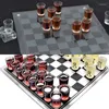 ワイングラスクリエイティブボードゲームカップ面白い国際チェスシェイプチェスボード旅行バーパーティー用セット