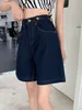 Kvinnors shorts Surmiitro S5xl Denim 2023 Summer Korean Style Blue Fashion High midje breda benbyxor Jeans Female 230314