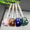 Smoking Pipes Colored rose glass straight smoke pot Glass bongs Oil Burner Glass Water Pipe Oil Rigs