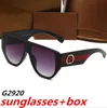 Vierkante zonnebrillen vrouwen ontwerper luxe man vrouwen waimea zonnebril klassieke vintage uv400 outdoor oculos de sol met doos en case g2920 hart zonnebril