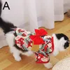 Köpek giyim sevimli yaratıcı kedi evcil hayvan kıyafetleri Japon tarzı çiçek baskılı bowknot kimono bahar sonbahar elbise kostüm malzemeleri