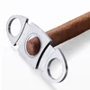 full stainless steel Cigar Cutter Scissors pp bag Knife rotable Chain double blade Key splitz Smoking tools Blunt Splitter Accessories