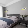 Lampada da parete in legno massello Creativo rotante Apparecchi di illuminazione per interni Nordic Modern Semplicità Stile luce per camera da letto studio