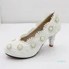 Dress Shoes Made In China High Heels Lace White Wedding Bride