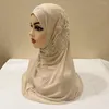 ملابس عرقية أزياء التطريز زهرة سيدة آل أميرا وشاحًا فوريًا للإسلامية.